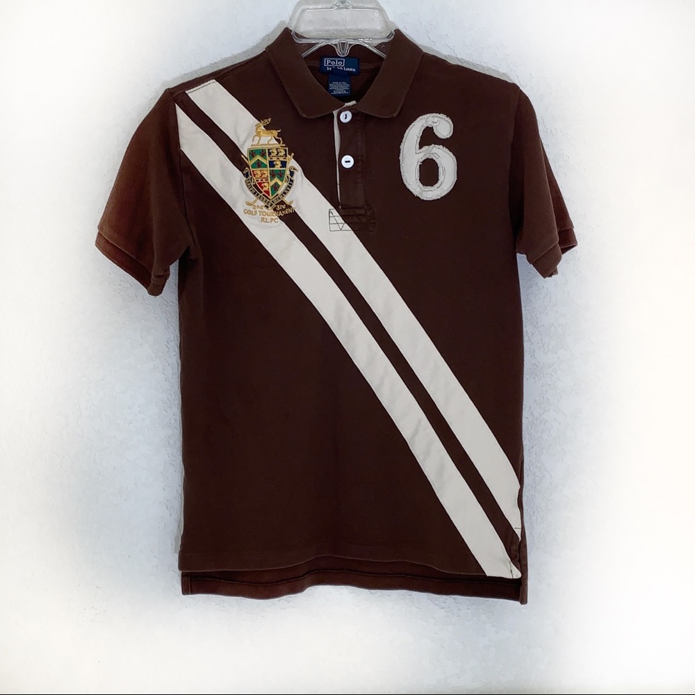 Ralph Lauren Brown Boys Rugby SZ M 10/12